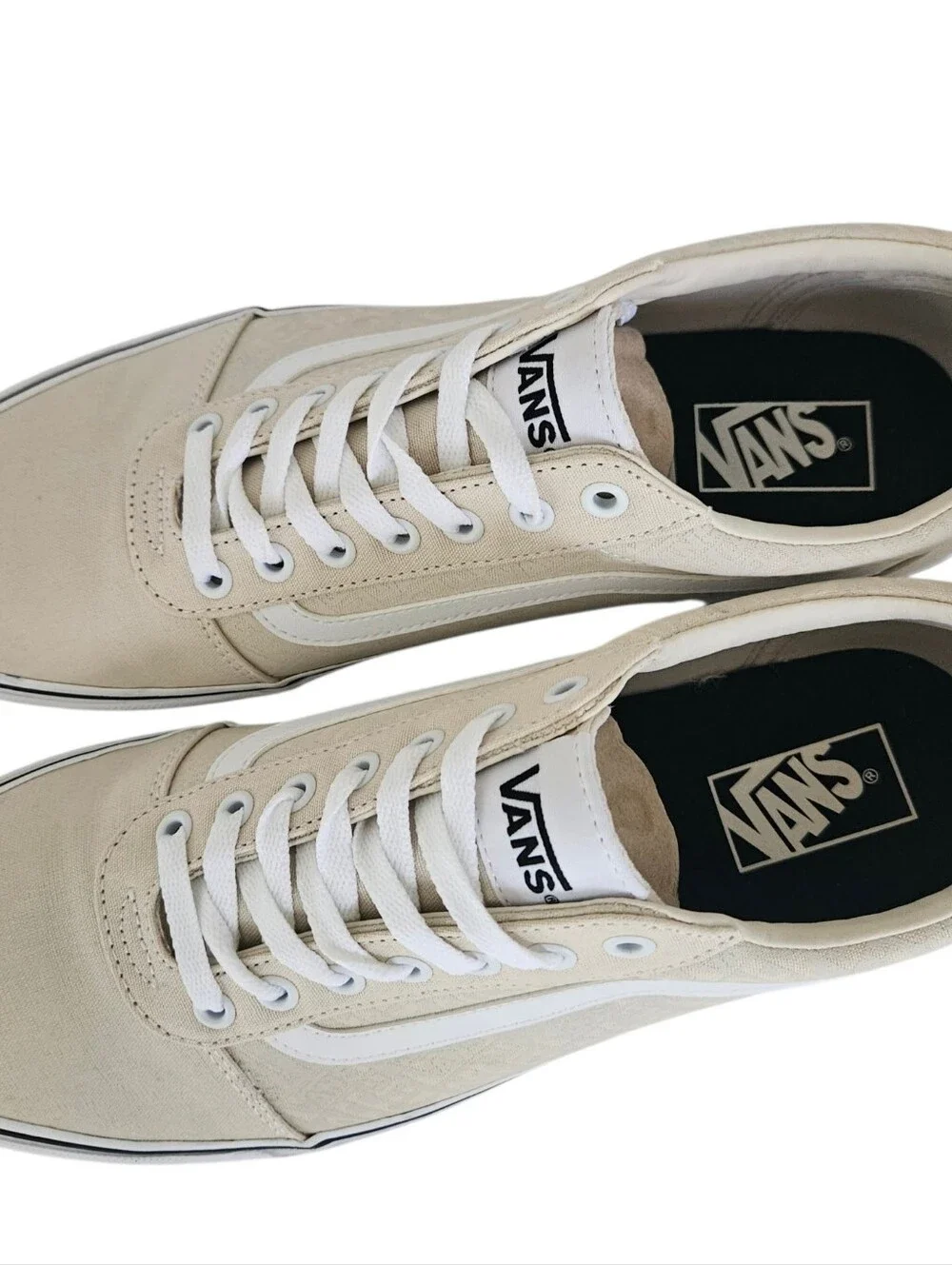 Vans Ward OTW Logo New Men’s Turtledove/White Canvas Sneakers Size Men 12